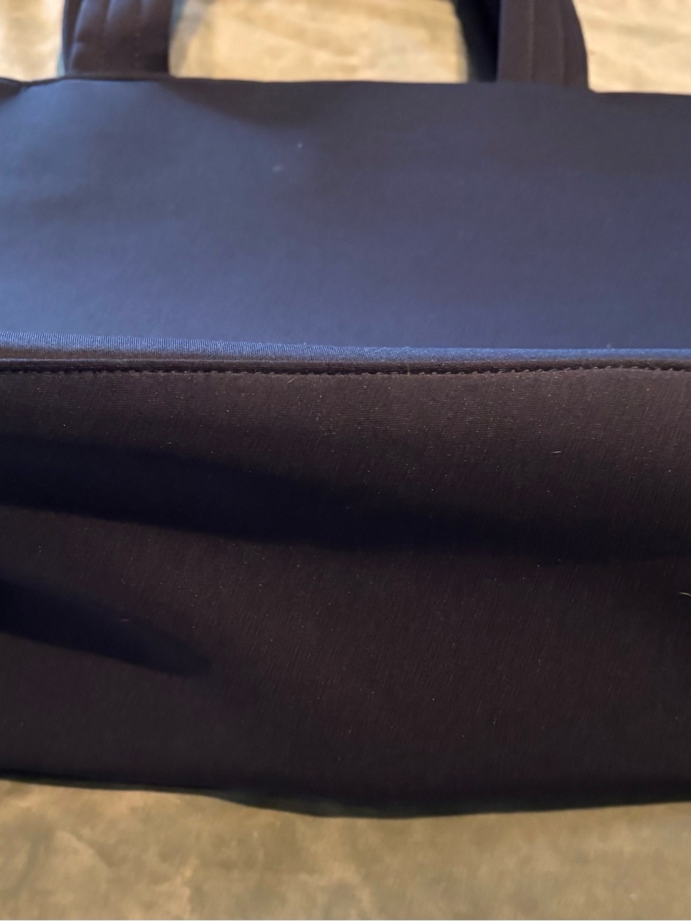 Stella & Dot Navy Crush it Bow Tote with Brown and Blush Bow Accent - Picture 2 of 5